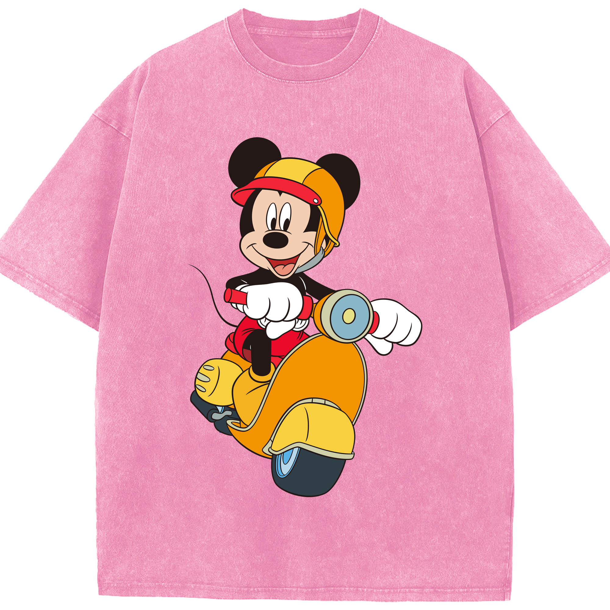 （画像用） ミッキーマウス Mickey Mouse 綿100% ヴィンテージ風 半袖Tシャツ（フロントプリント）